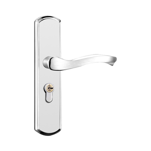 门锁室内卧室家用免改孔房门执手锁静音通用型门把手木门锁不锈钢