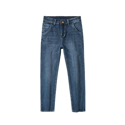 Jeep男士宽松直筒牛仔裤加绒加厚