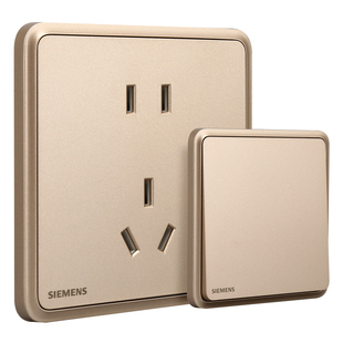 西门子官方旗舰店开关插座灵蕴日曜金10A五孔16A空调墙壁面板套餐