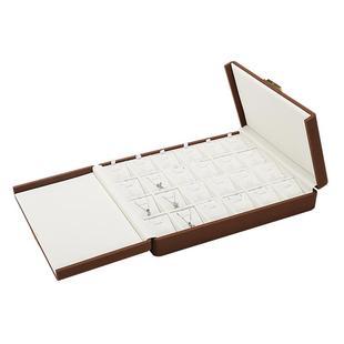 梵华生双开带盖戒指吊坠首饰盒珠宝展示托盘项链手镯手表收纳盒子