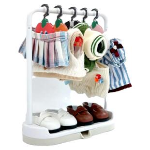 棉花娃娃衣服收纳置物架20cm15bjd明星玩偶衣撑衣柜娃衣挂衣架子