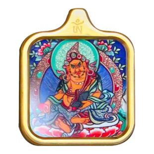 不掉色 2.0唐卡吊坠西藏饰品藏式项链黄财神扎基拉姆佛牌嘎乌盒