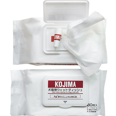 日本kojima宠物湿纸巾加厚80抽