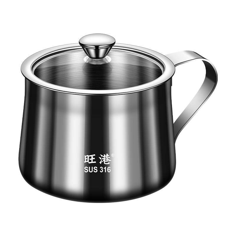 抗菌316L钢儿童水杯带盖防摔带手柄幼儿园杯子家用泡茶杯牛奶杯子