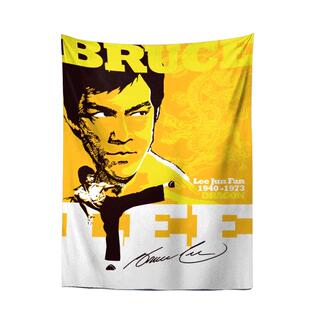 李小龙武术截拳道 双截棍武馆健身房壁画中国功夫个性挂布背景布