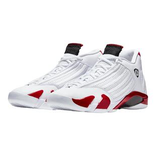 Air Jordan 14 Candy Cane AJ14 白红男中帮休闲篮球鞋487471-100