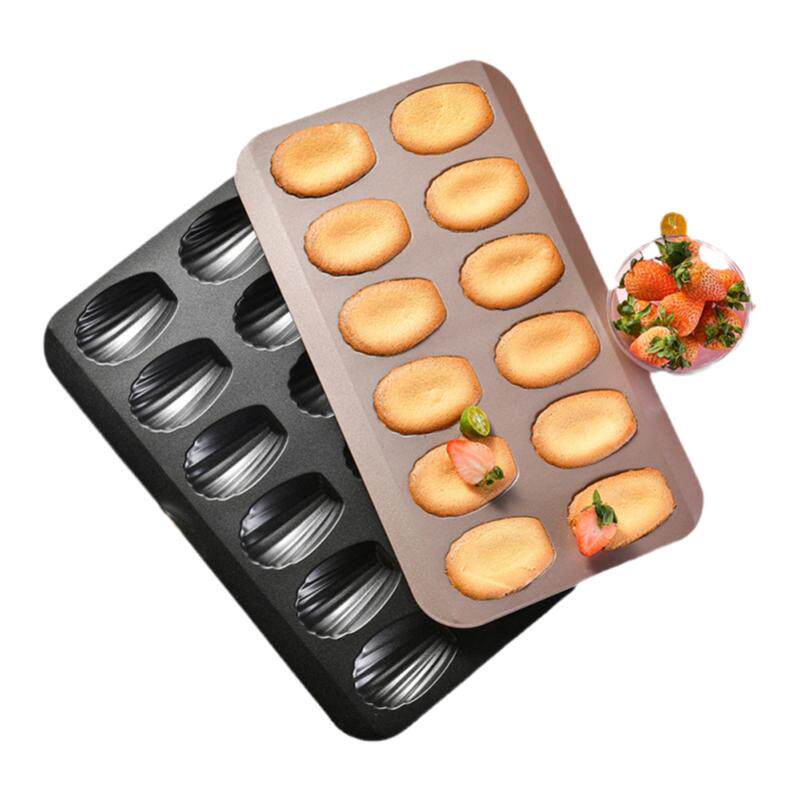 不锈钢12连蛋糕模具不粘涂层贝壳