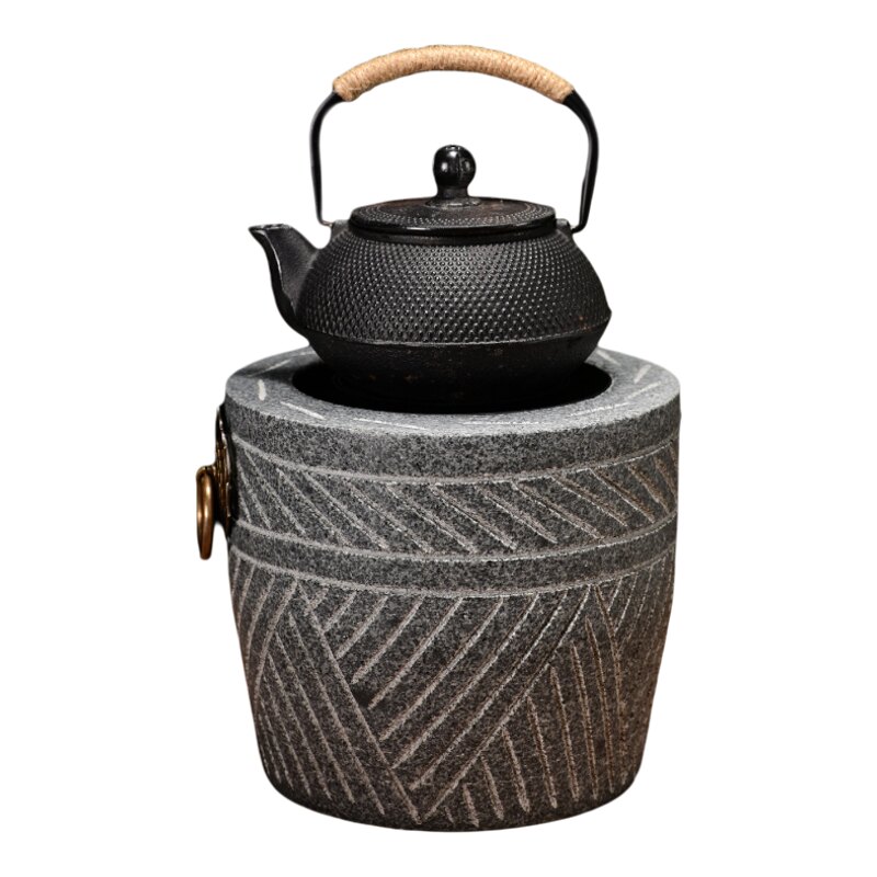 手工石头围炉煮茶取暖炉
