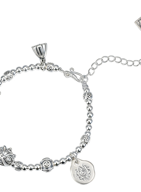 吴越老银铺纯银砚狮手链