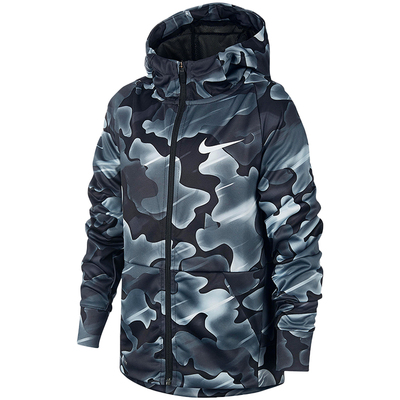 Nike/耐克儿童男大童休闲运动针织加绒夹克连帽外套BQ1657-010