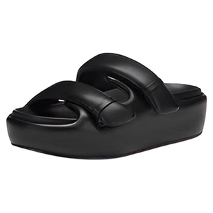 ASH女鞋勃肯双条带拖鞋简约厚底增高露趾凉鞋懒人凉拖AN171K40041