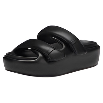 ASH羊皮厚底简约增高凉拖