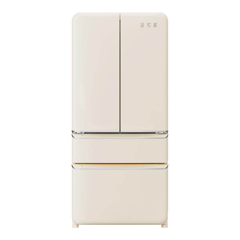 HCK哈士奇法式大墩墩500L复古冰箱嵌入式厨房家用大容量一级能效