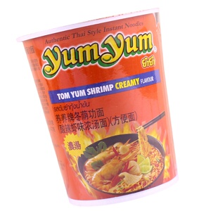 泰国进口方便面 养养牌yumyum冬阴功酸辣虾味浓汤面杯面70g桶装