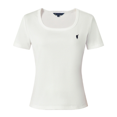 POLOWALK简约方领短袖T恤