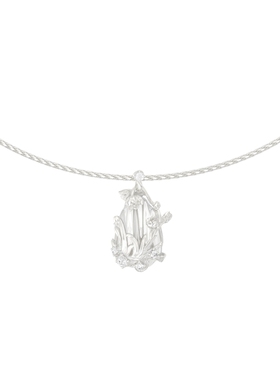 Mouhooland/暮后之地新艺术系列花丛露珠吊坠项链小众设计锁骨链