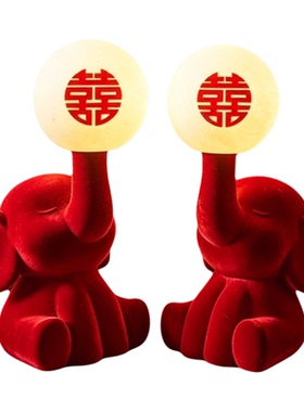 长明灯结婚一对轻奢高级感床头灯台灯婚房床头装饰新婚礼物送新娘