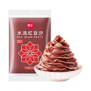 展艺水洗红豆沙500g赤豆蛋黄酥面包子糕点心粽子馅料端午烘焙原料