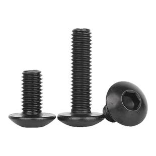 304不锈钢大扁头内六角螺丝黑色大伞头螺丝钉蘑菇头圆头螺栓M2-M8