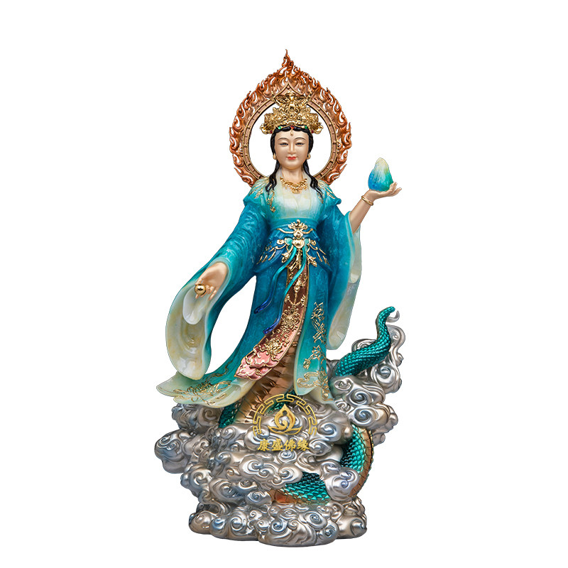 汉白玉女娲娘娘神像寺庙家居摆件
