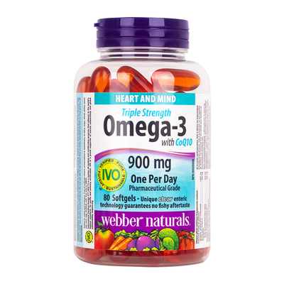 加拿大直邮伟博鱼油辅酶胶囊80粒