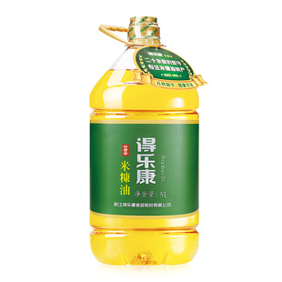 得乐康米糠油谷黄金5L*1桶谷物稻米油植物油家用食用油家庭装