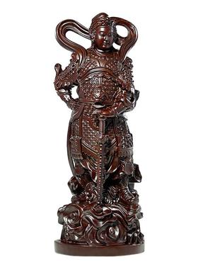 刺史木雕韦陀伽蓝菩萨佛像摆件