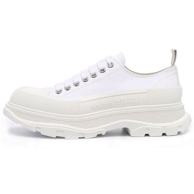 AlexanderMcQueen/亚历山大·麦昆Tread Slick棉布厚底鞋男款白色