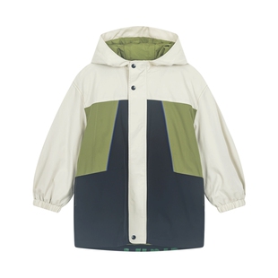【商场同款】马拉丁儿童外套秋装男童大童户外时髦拼色风衣外套