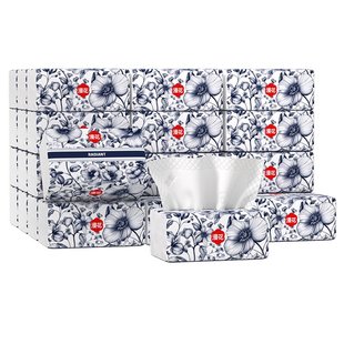 漫花20大包国风抽纸巾家用实惠装整箱卫生纸巾加大尺寸餐巾纸湿巾