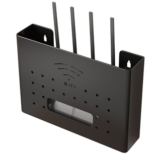 高颜值路由器收纳盒子墙面隐蔽置物架光猫机顶盒放置架免打孔碳钢