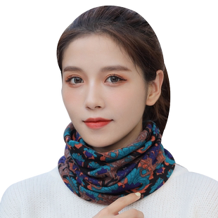 围脖女秋冬季多功能护颈百变脖套面罩百搭春秋薄款保暖套头小围巾