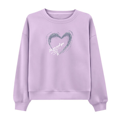 韩版纯棉短款长袖卫衣女春秋上衣