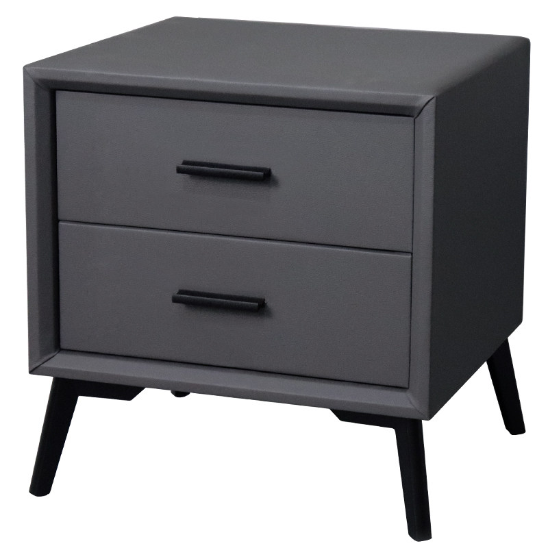 床头柜轻奢皮质软包ins实木边柜