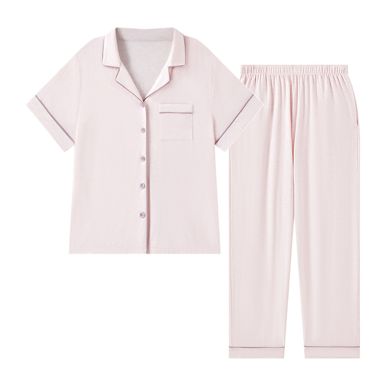 兰卓丽短袖上衣舒适家居服套装女
