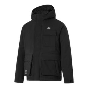 李宁正品运动潮流系列男女同款防泼水抗寒户外短羽绒服AYMU363-2