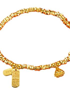 古法黄金手链女仿真黄金同款