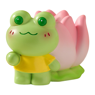 可爱卡通动物小摆件笔筒多功能笔托办公桌面解压笔架生日礼物女生