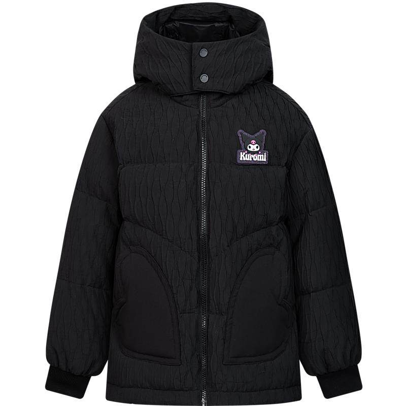 波司登新款短款羽绒服女宝女童时尚甜酷可爱连帽保暖5A抗菌绒