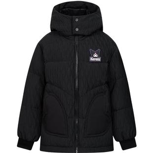 波司登2025新款短款羽绒服女宝女童时尚甜酷可爱连帽保暖5A抗菌绒