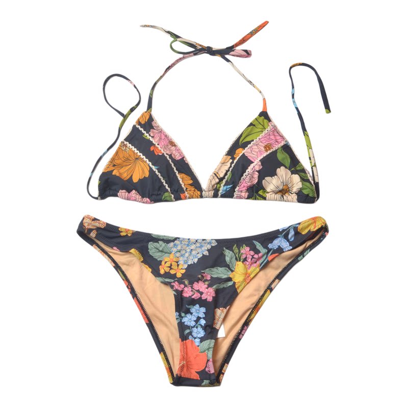 澳洲度假海岛风挂脖比基尼bikini