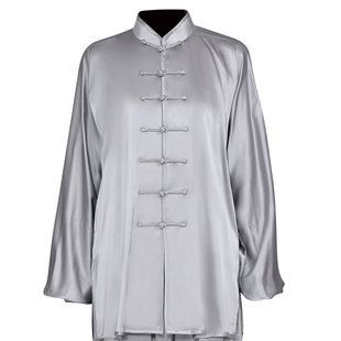 【高端定制】桑蚕丝太极服女款真丝太极拳练功服武术表演服装男士