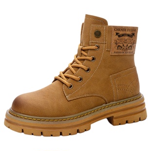 高帮登山鞋女防滑防水户外爬山鞋秋冬季厚底马丁靴新疆旅游徒步鞋