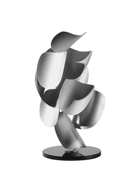 抽象红色植物叶子雕塑落地摆件