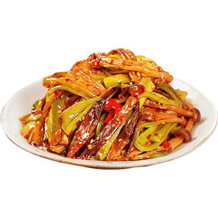香辣贡菜鹿茸菇下饭菜开袋即食官方旗舰店湖南网红追剧解馋小零食