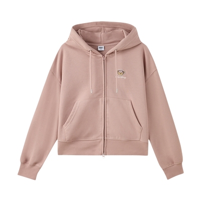 【WOODIE系列】SPAO韩国同款25年冬季新品短款小熊连帽卫衣外套