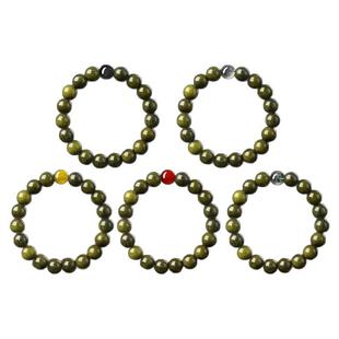 普陀山五行缺补水火金木土手串开了绿檀木红玛瑙七夕礼物送男女友