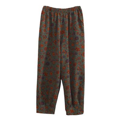 女纯棉加肥加大家居裤