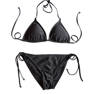 包邮性感泳衣分体泳衣bikini黑色三角杯比基尼显瘦系带女
