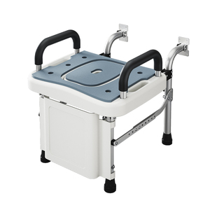 新款老人蹲坐两用马桶壁挂式蹲便改坐便卫生间折叠坐便椅扶手架子